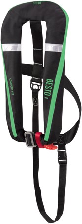 Besto Comfort Fit Reddingsvest - 180N - zwart/groen