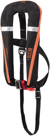 Besto Comfort Fit Reddingsvest -180N - zwart/oranje
