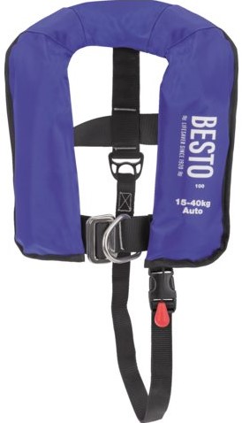 Besto Junior Reddingsvest - 150N - 15/40 kg - blauw
